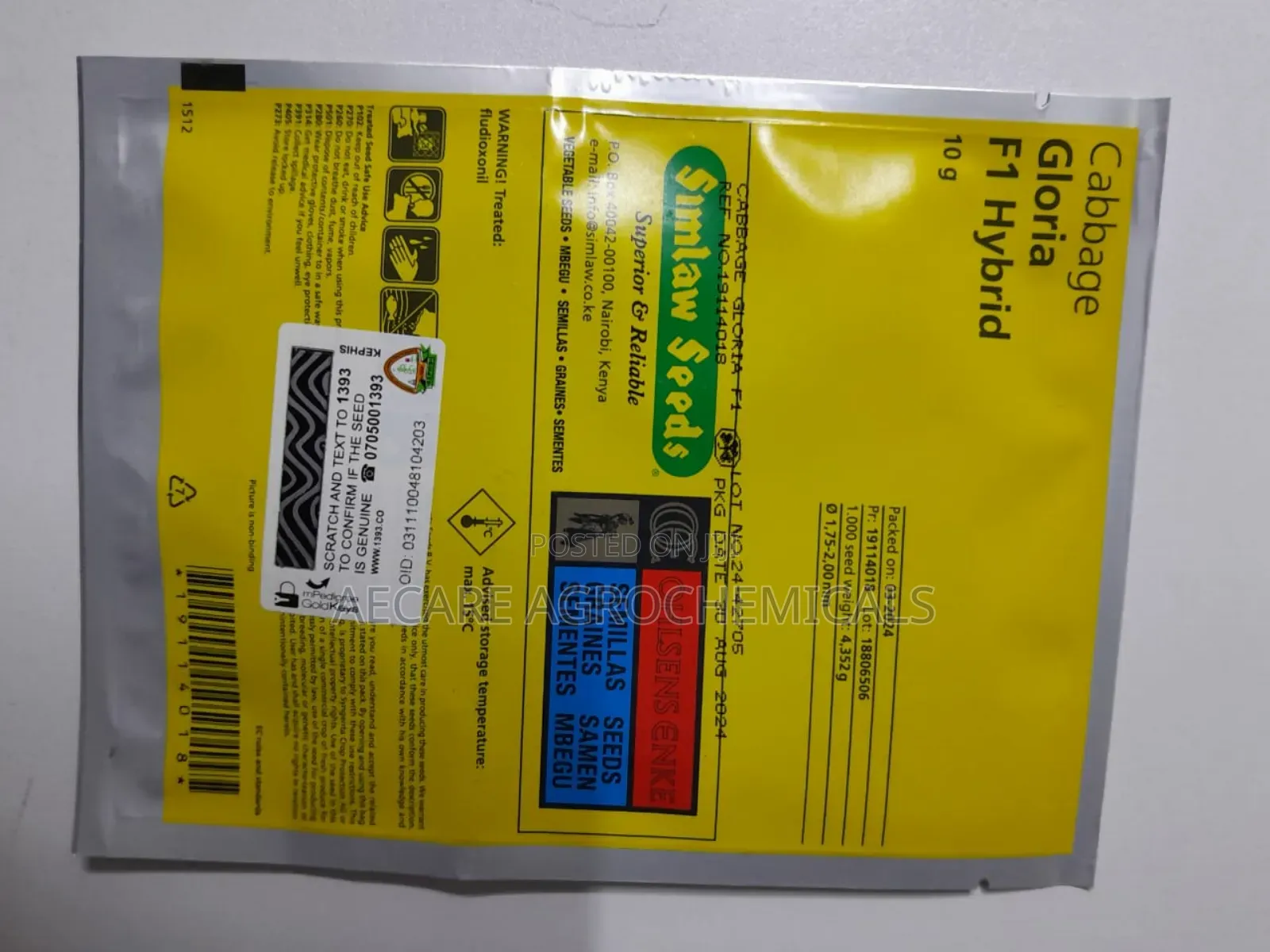 Gloria F1 Cabbage Hybrid Seeds 10 Grams