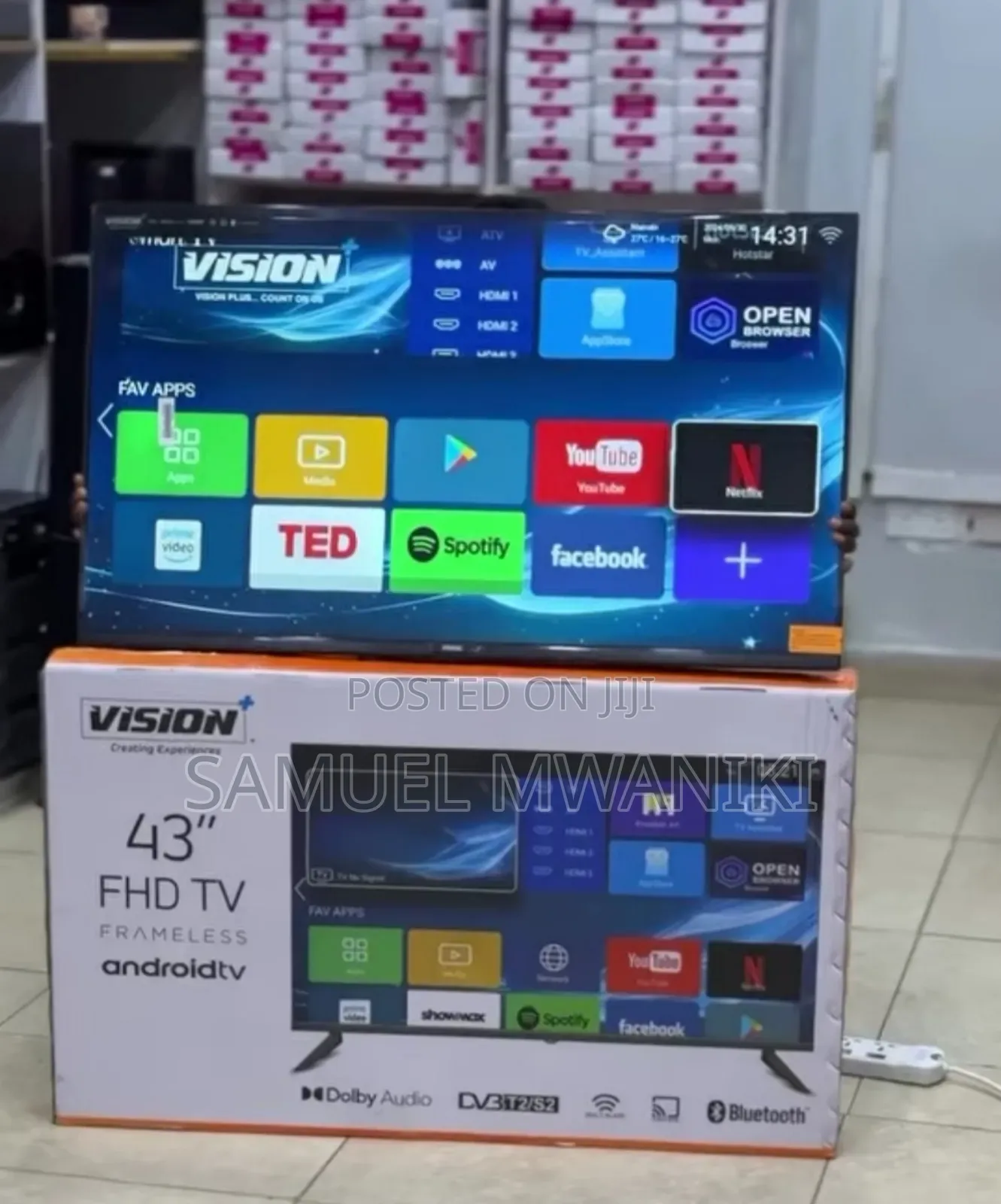 Vision Plus 43′′ Frameless Smart Android Full Hd Led Tv 2024