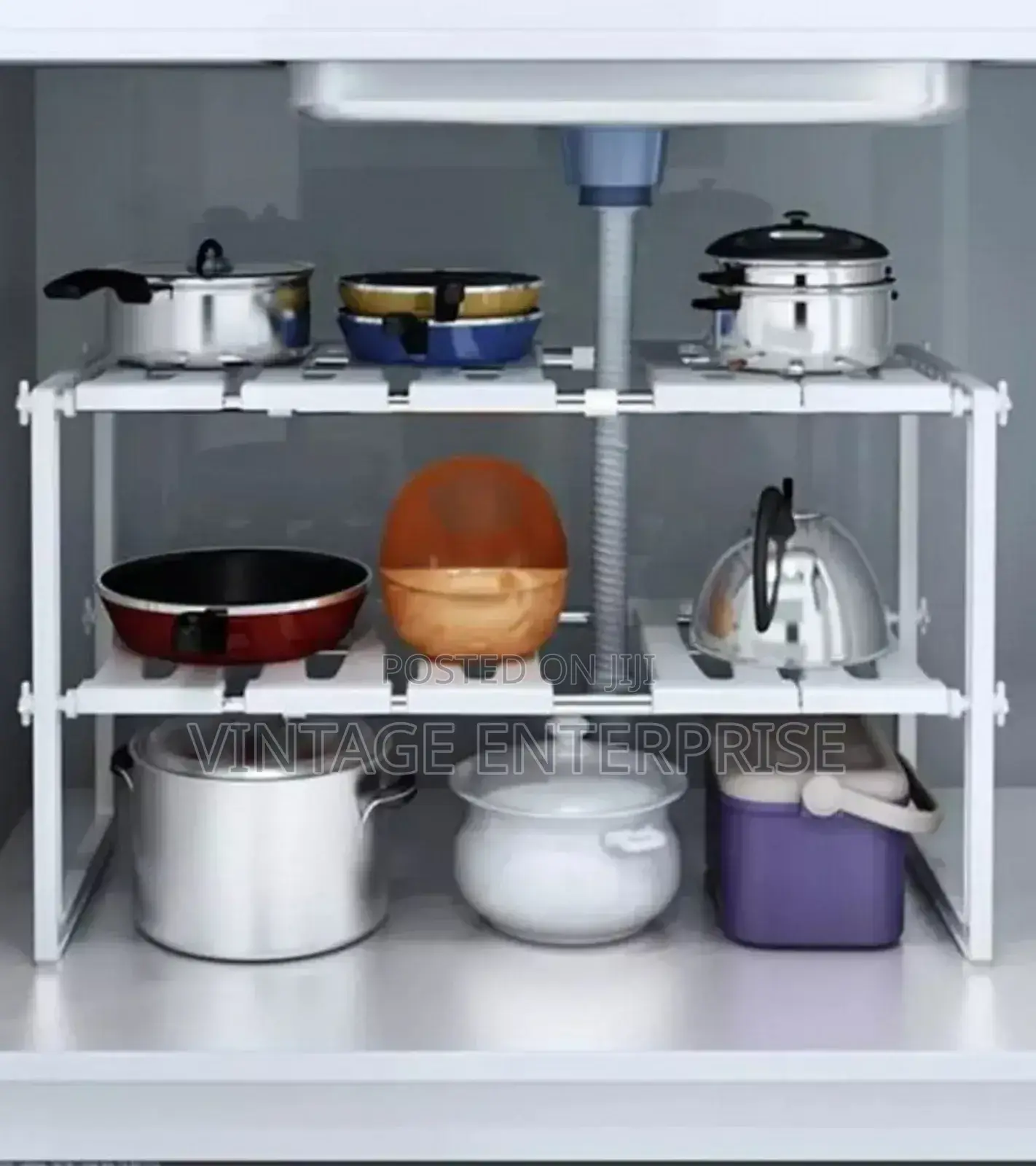 Under the Sink Rack Pool Organizer
