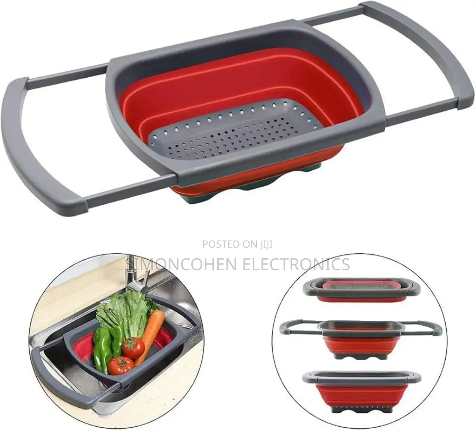 Silicone Collapsible Colander Drainer