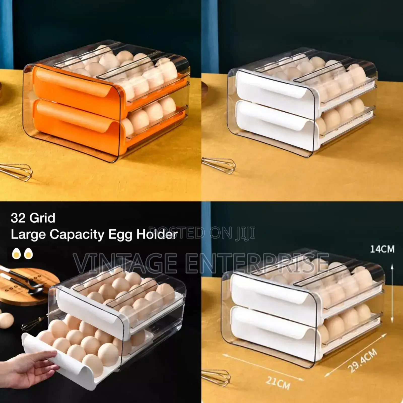 Egg Storage Drawer Organizer Box 32grid Egg Holder