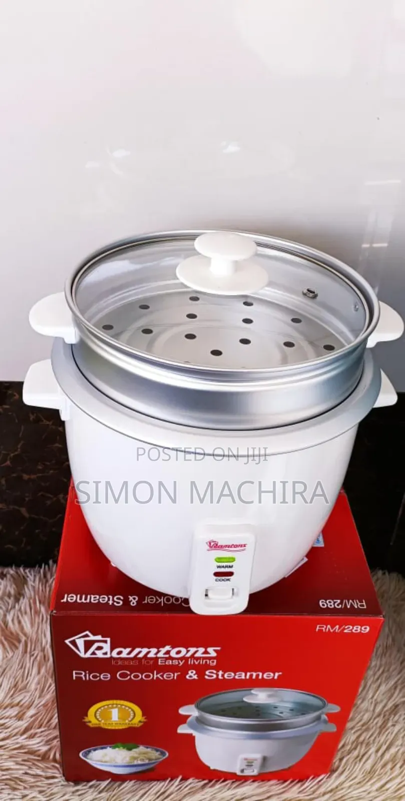 Ramtons Rice Cooker Steamer RM289