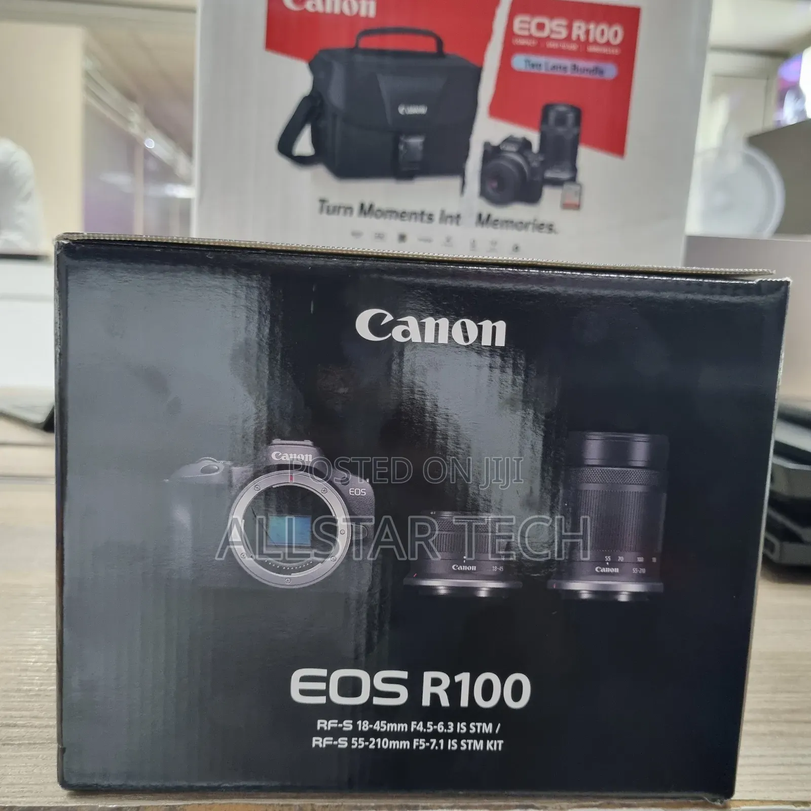 Canon EOS R100 Mirrorless Camera With 18-45mm and 55-210mm