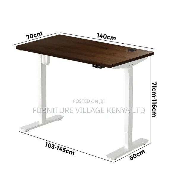 Electric Standing Desk Single Motor Height Adjustable 140CM