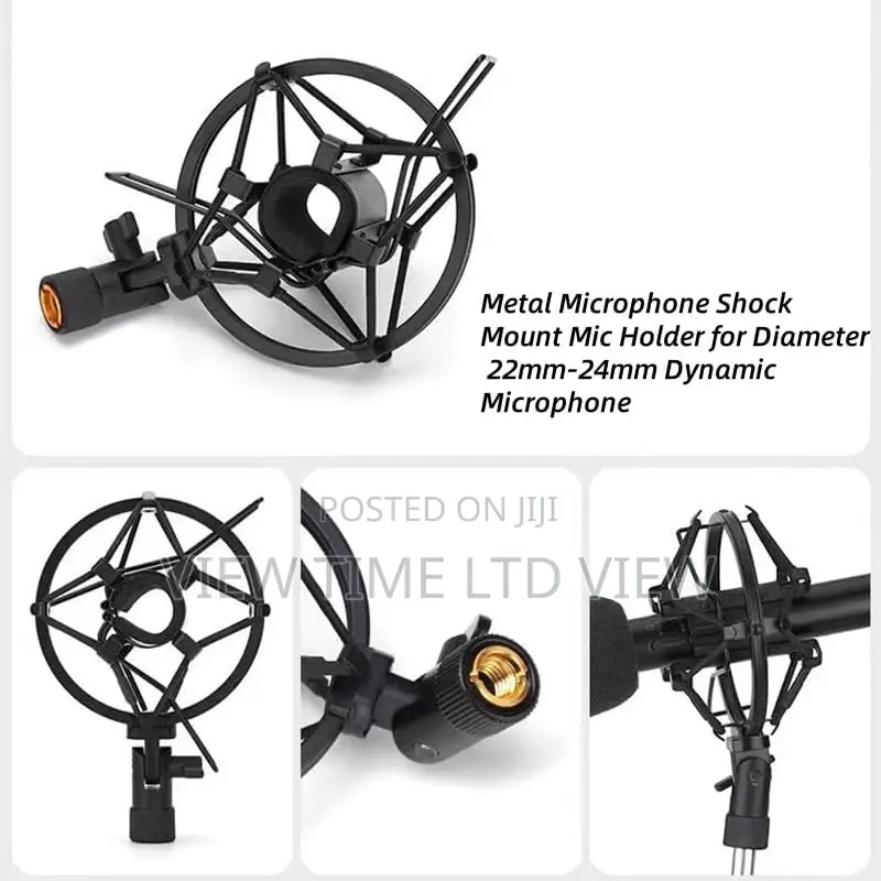 Black 22-24mm Microphone Shock Mount