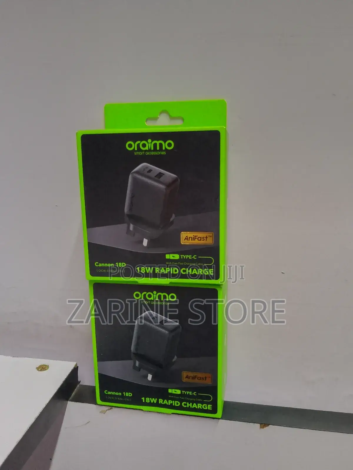 Oraimo Adapter With Free Type C Cable 18W Fast Charging