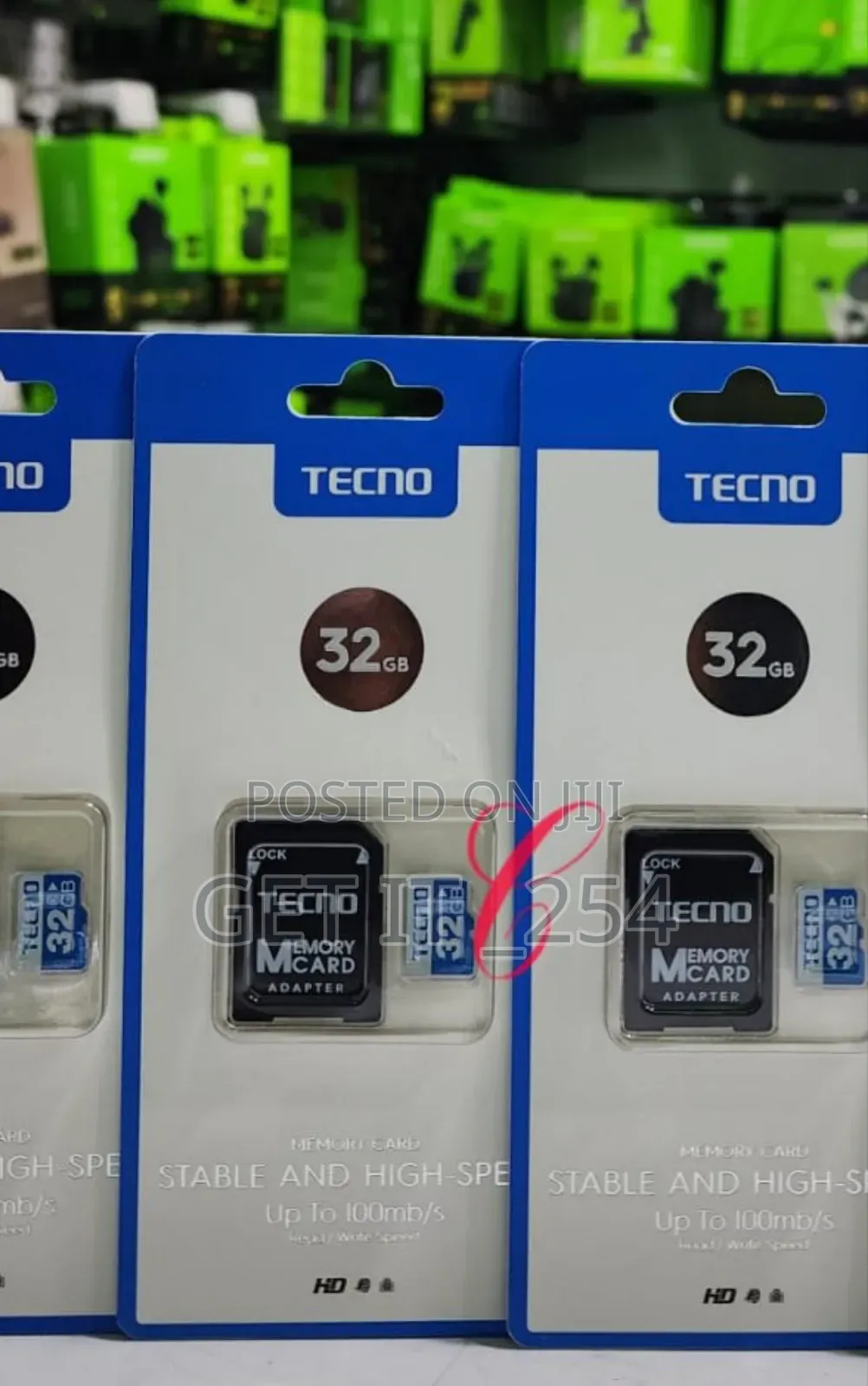 Original Tecno 32GB 100mb/S Memory Card With Adapter