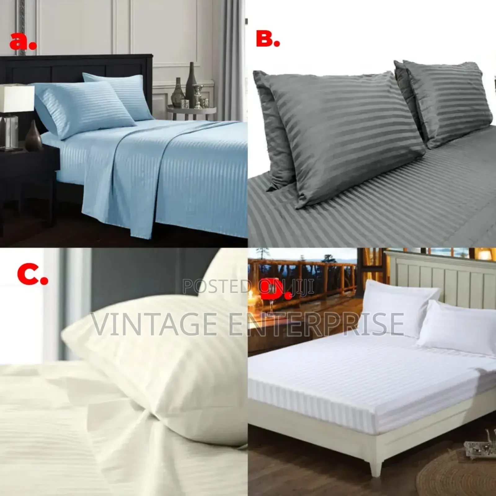 Stripped Cotton Bedsheets