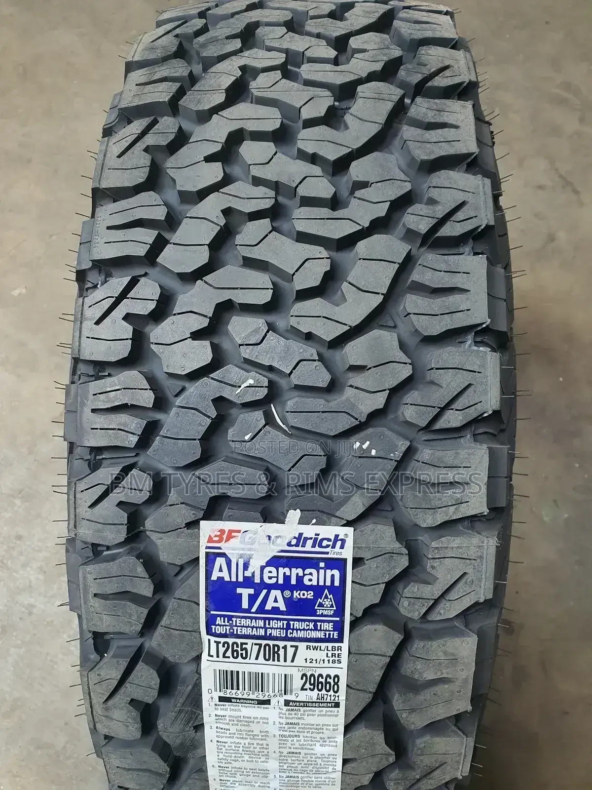 265 /70 R17 Bf Tyres.