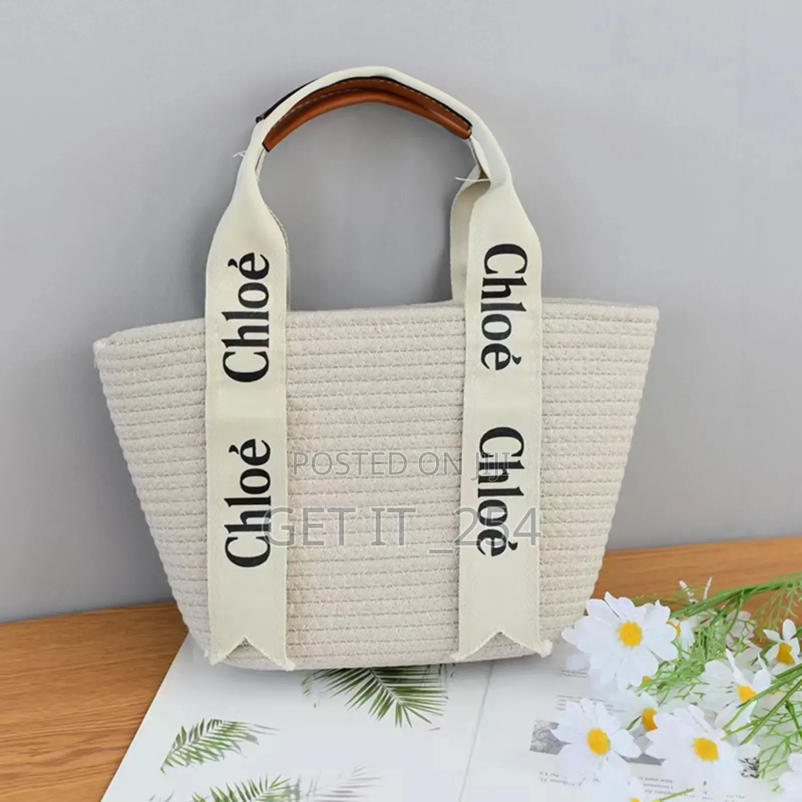 .  *Chloe Woven Straw Bag