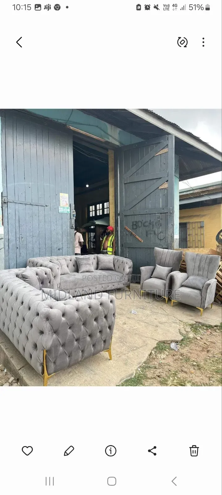 Button Sofa Set