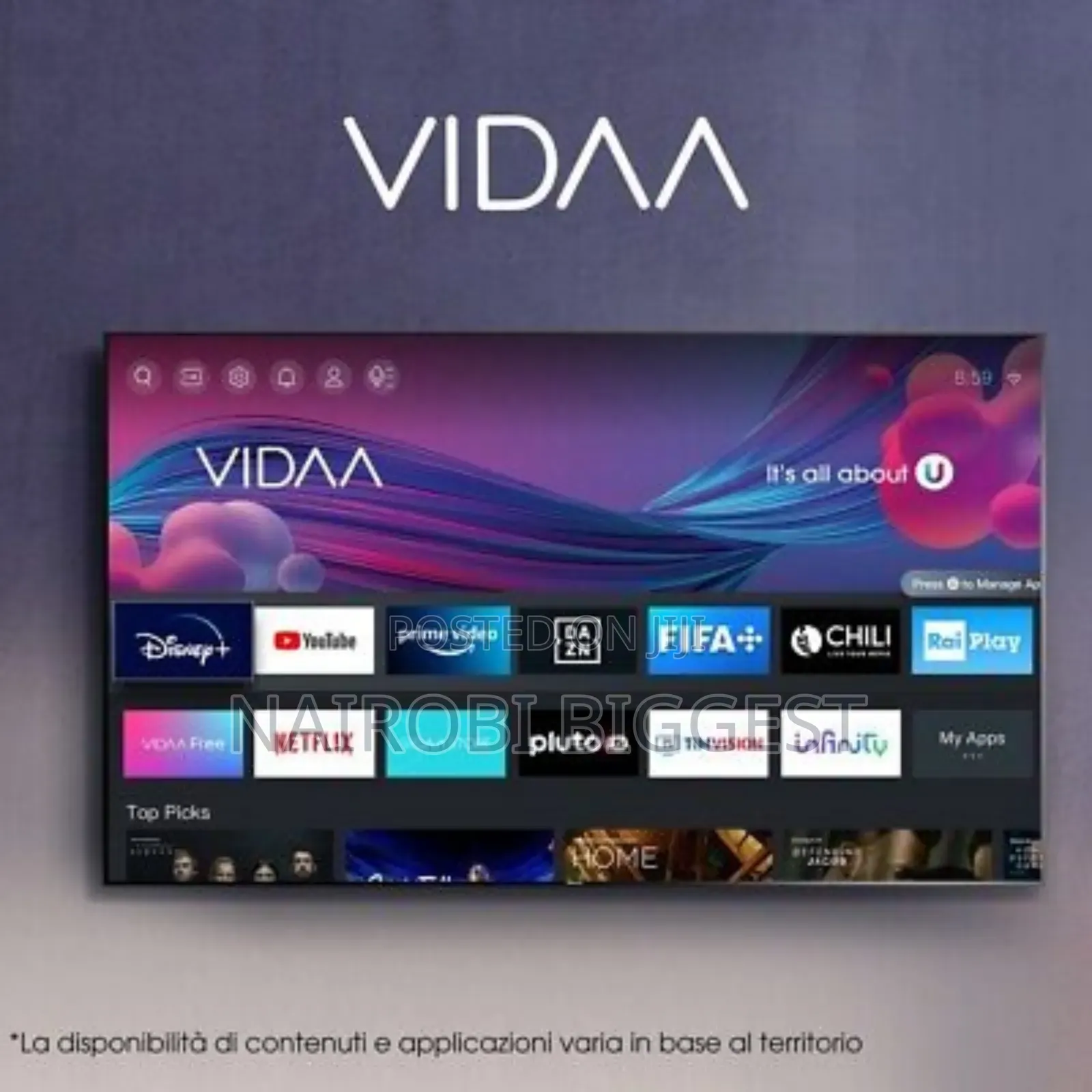 Vision 50" Vidaa Smart Television