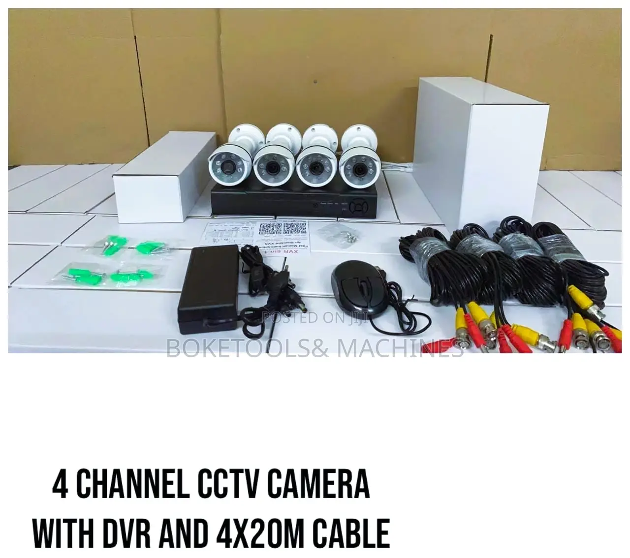 4channel CCTV Camerawith DVR and 4x20m Cable