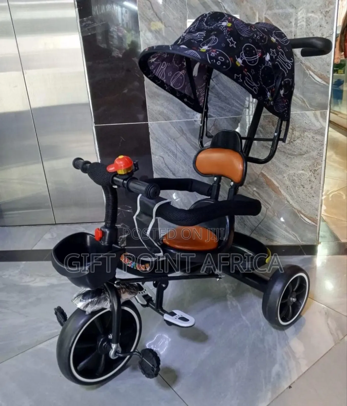 Push Handle Tricycle for Kids With Umbrella (Shade)