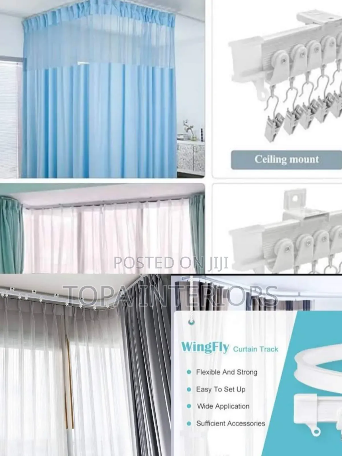 Hospital Curtains and Bendable Ceiling Curtain Rails