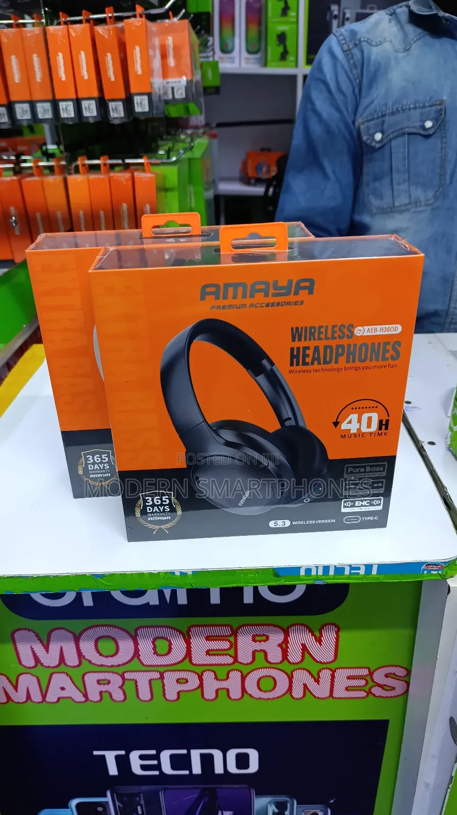Amaya AEB-H360D (ANC) Wireless Bluetooth Headphones