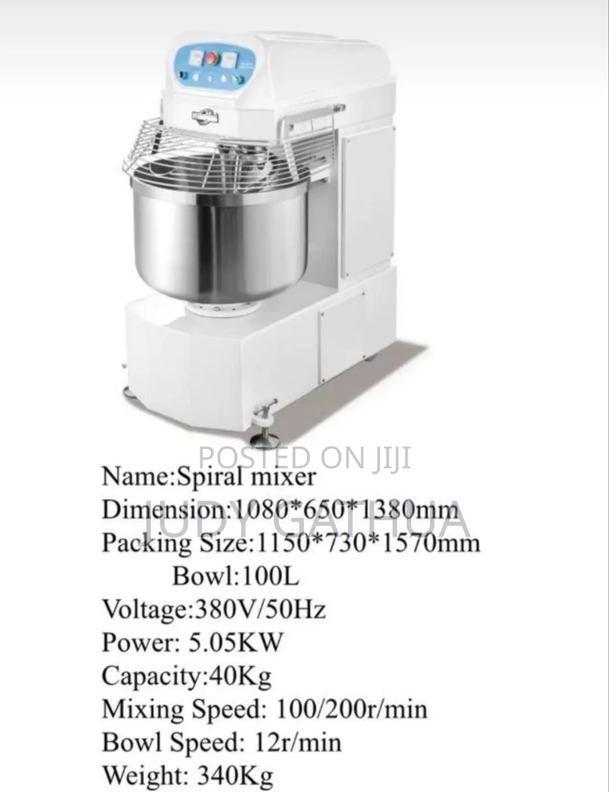 Spiral Mixer 100ltrs