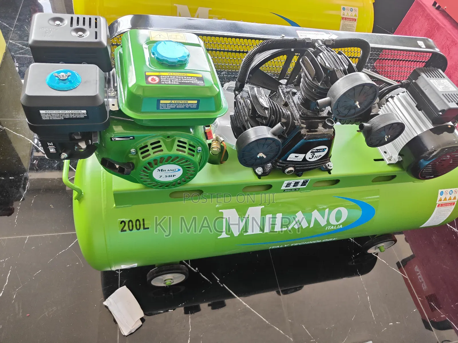 Milano Italia 200litres Double Compressor Electric- Petrol