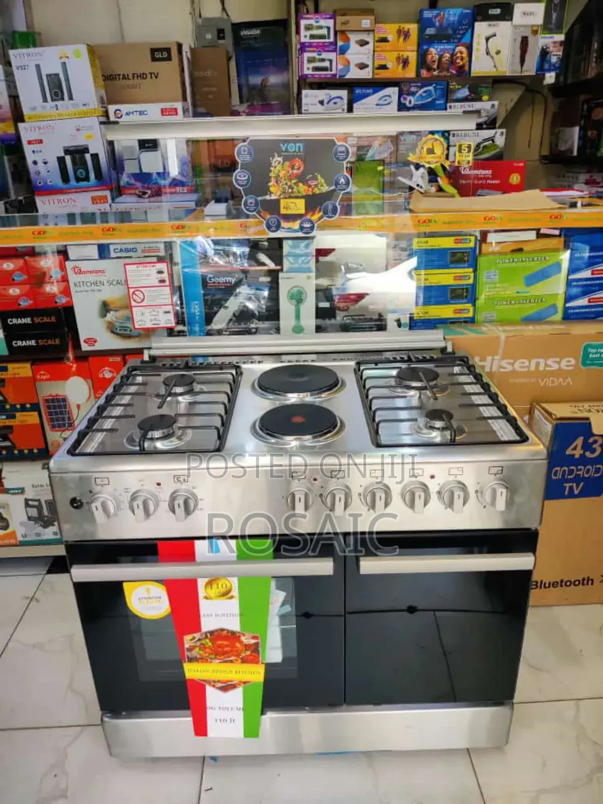 Von 60 by 90 4 Gas+2 Electric Cooker