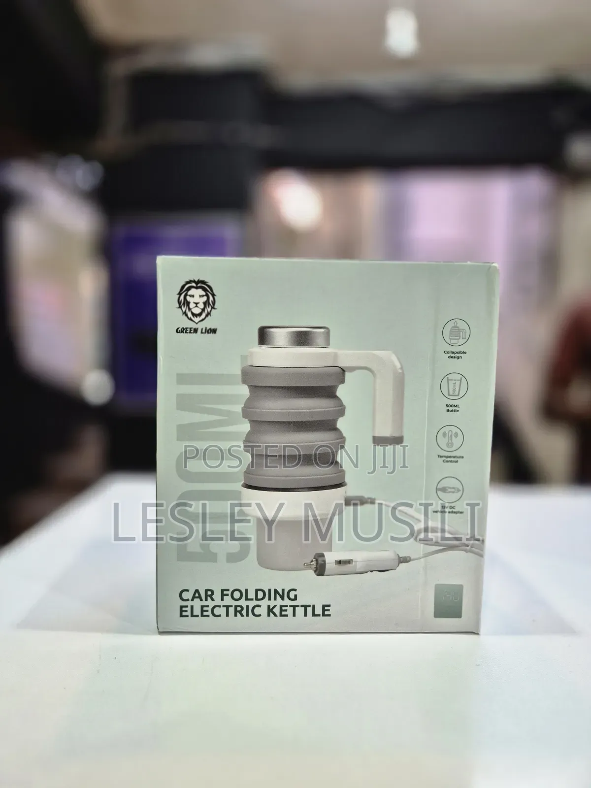 Green Lion Car Folding Electric Kettle 500 Ml