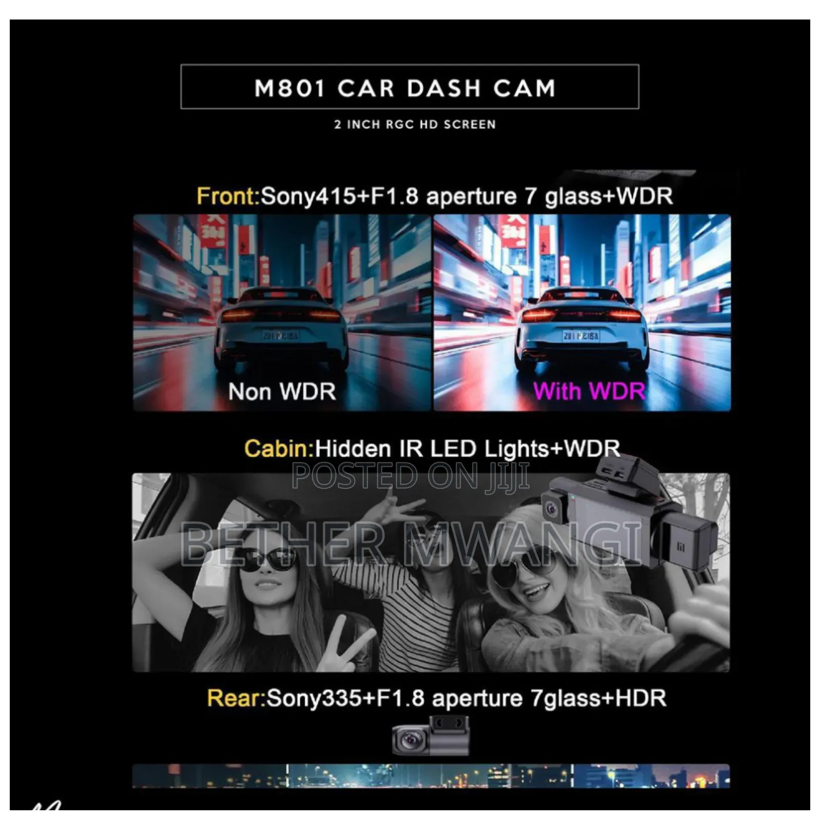 M800- Car Dash Camera ( Records Audio)