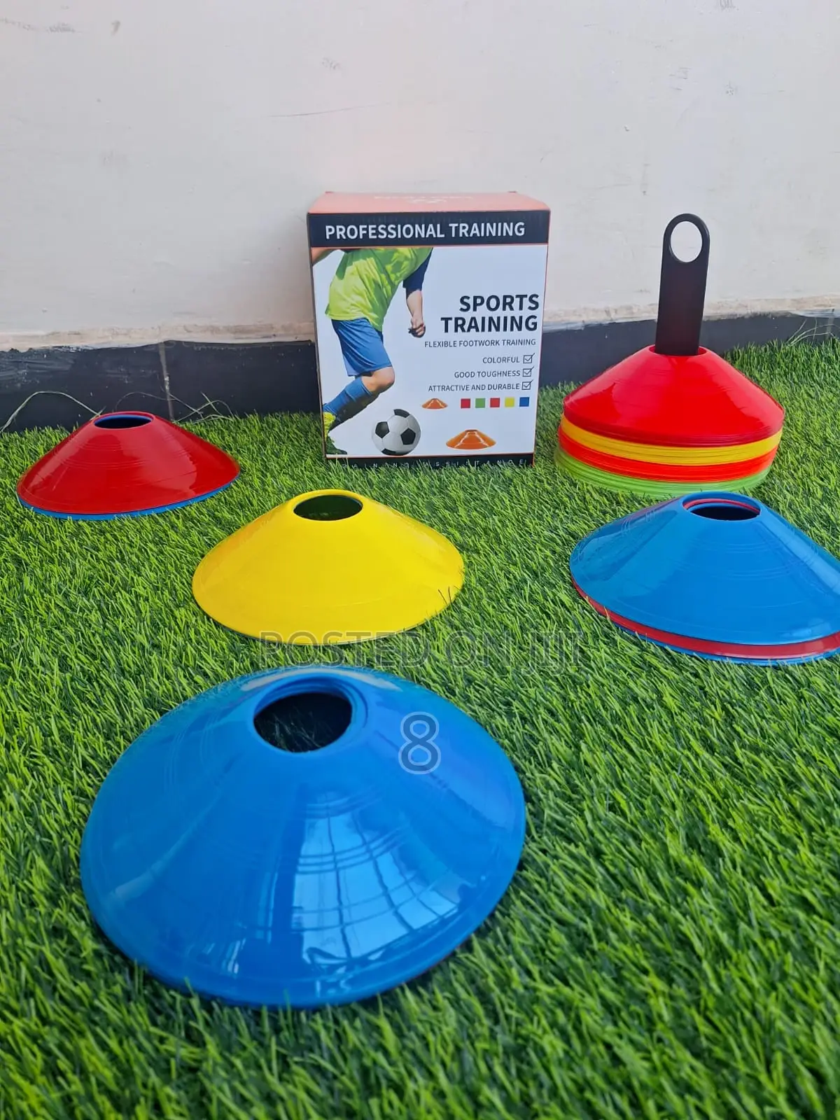 Set of 50 Training Cones for Soccer – Perfect for Drills G