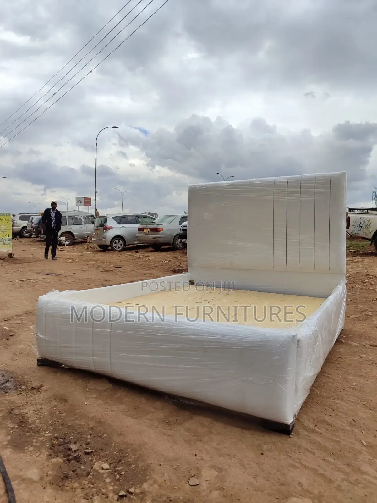 Modern Upholstered Cal 5 by 6 Bed