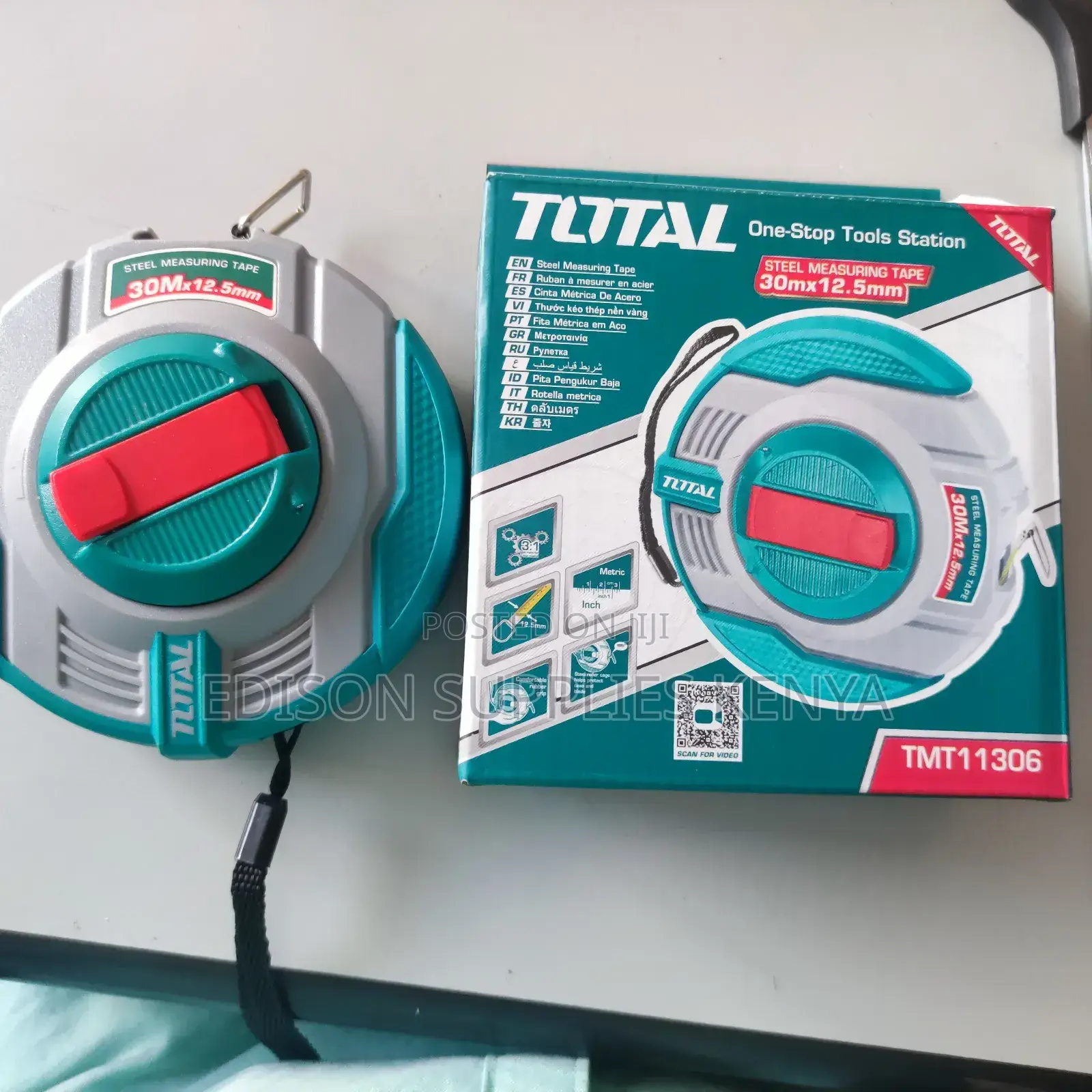 Total Steel Measuring Tape 30 Metres Tape Measure 30m