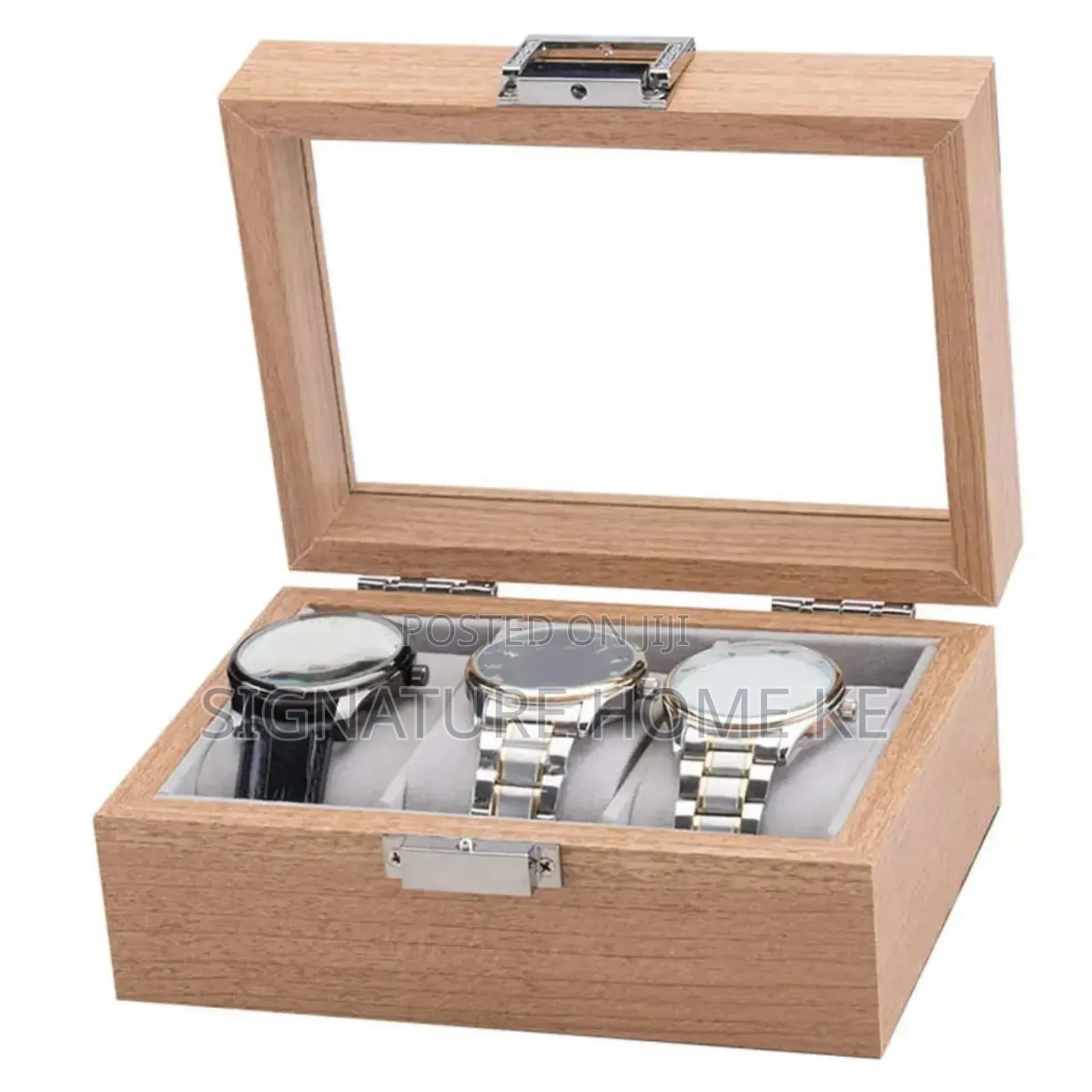 3 Slots Wooden Watch Organizer
