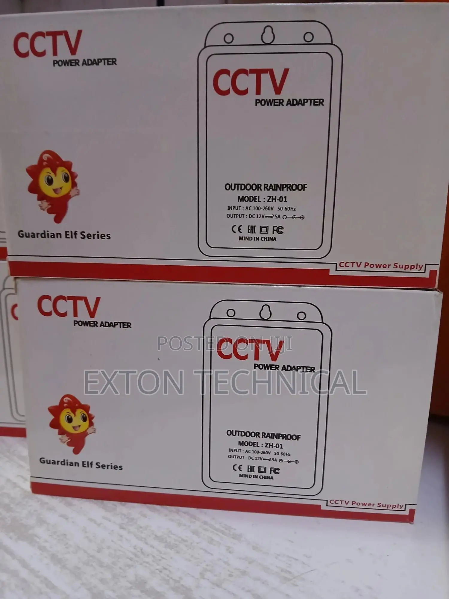 CCTV Power Adaptor Water Proof ZH-01 2.5a-12v