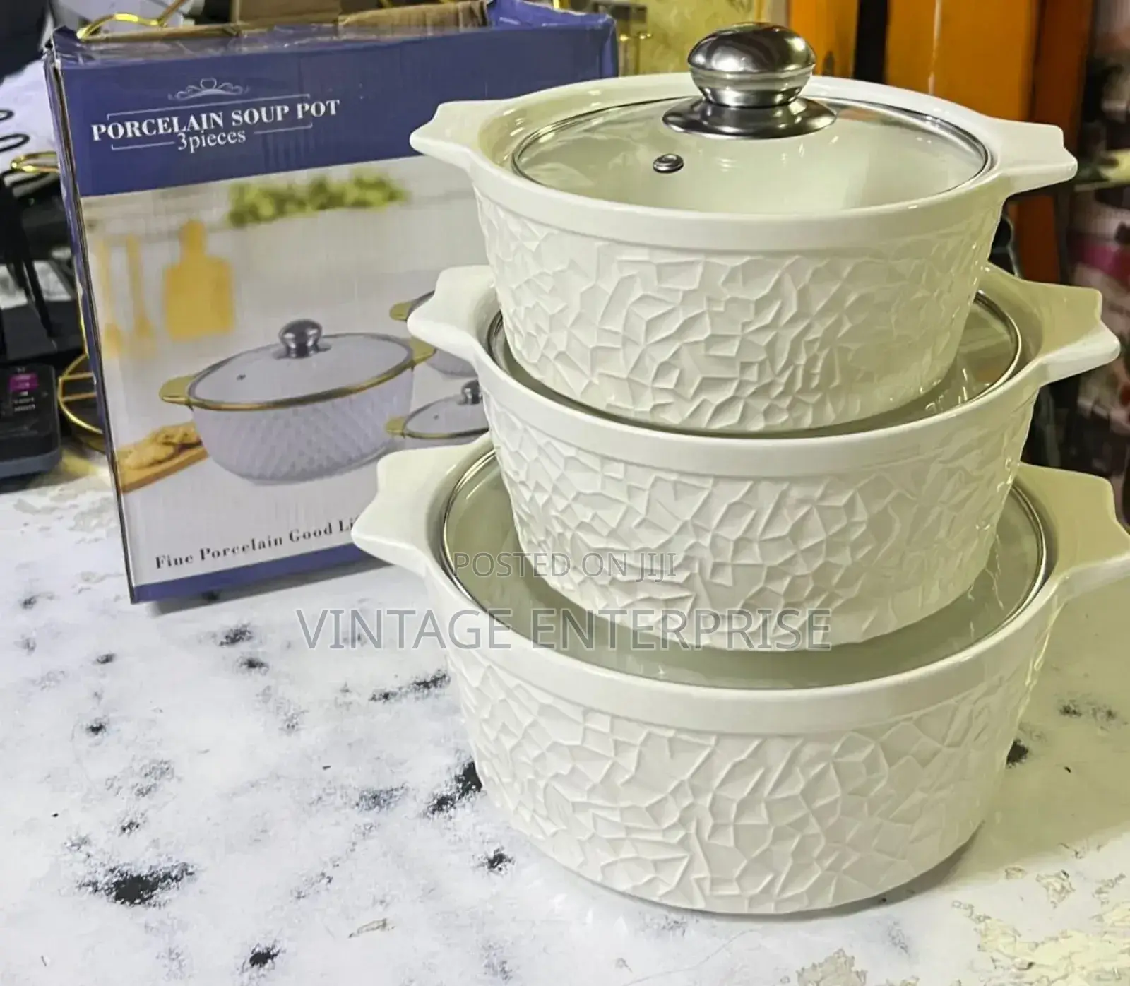 3pcs Ceramic Casserole Serving Dish With Covers