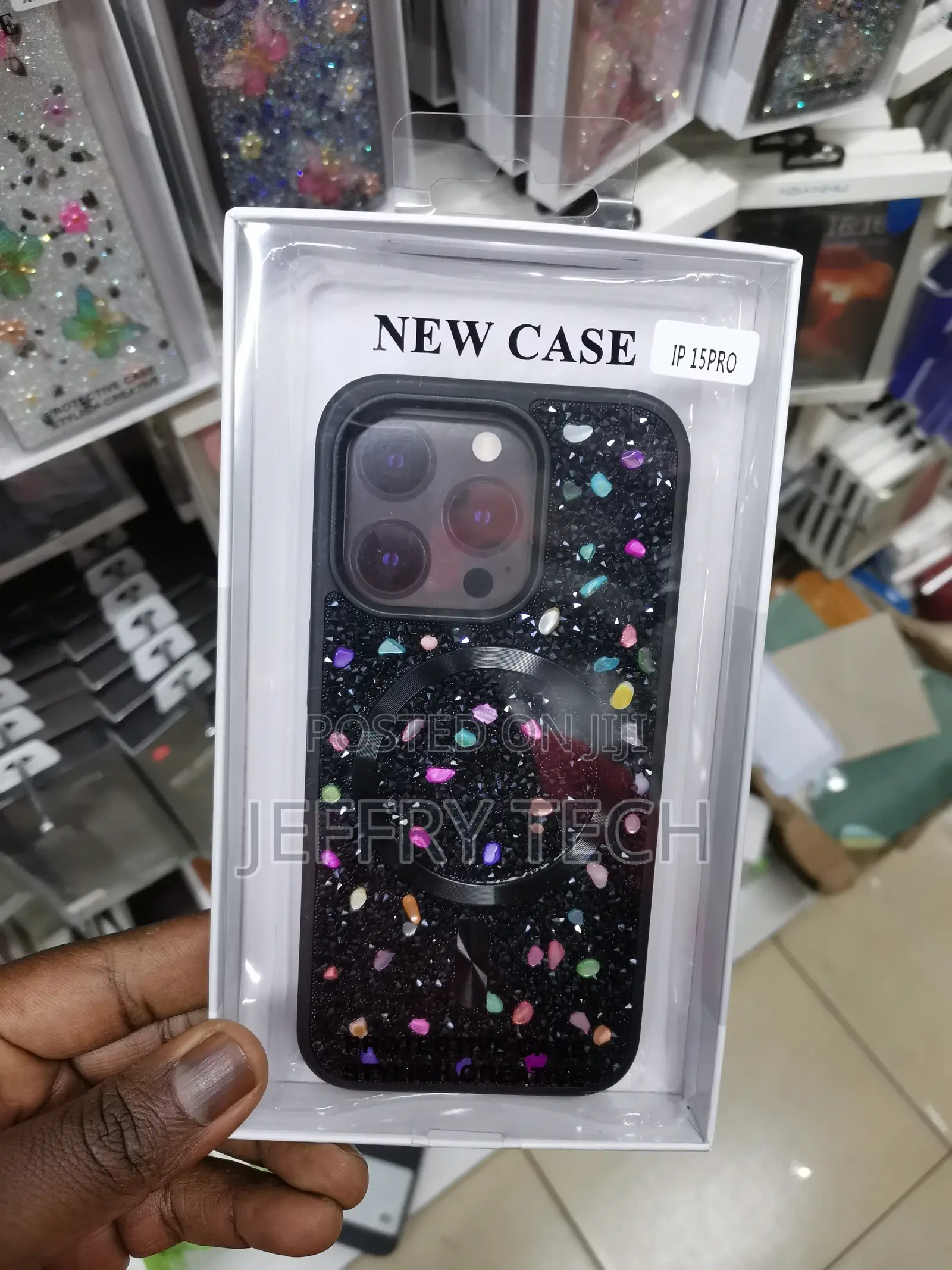 iPhone 15 Pro 6.1" Magnetic Glitter Case Luxury Plating Blin