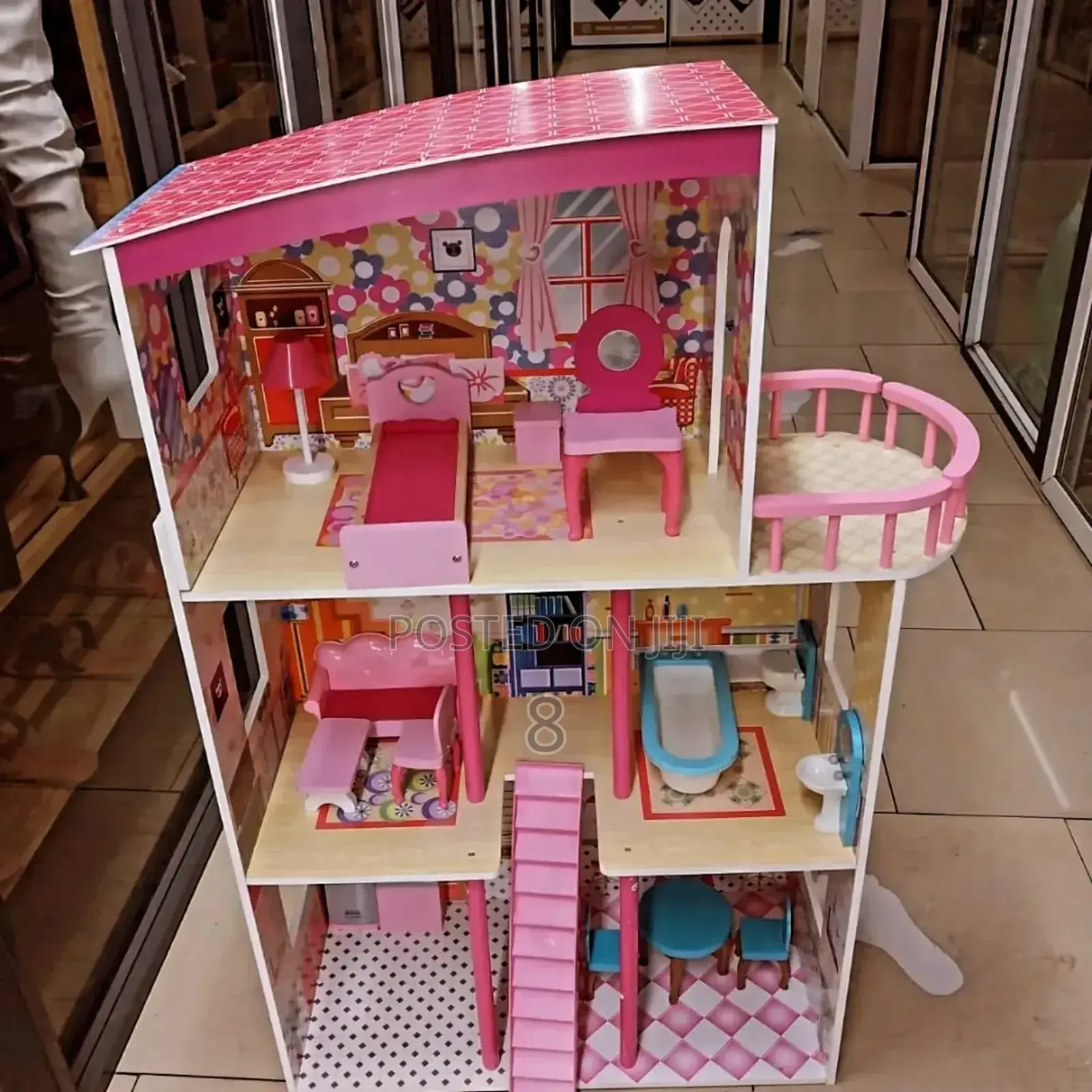 Wooden Kid's Doll's House-Ideal for Decoration and Fun Play