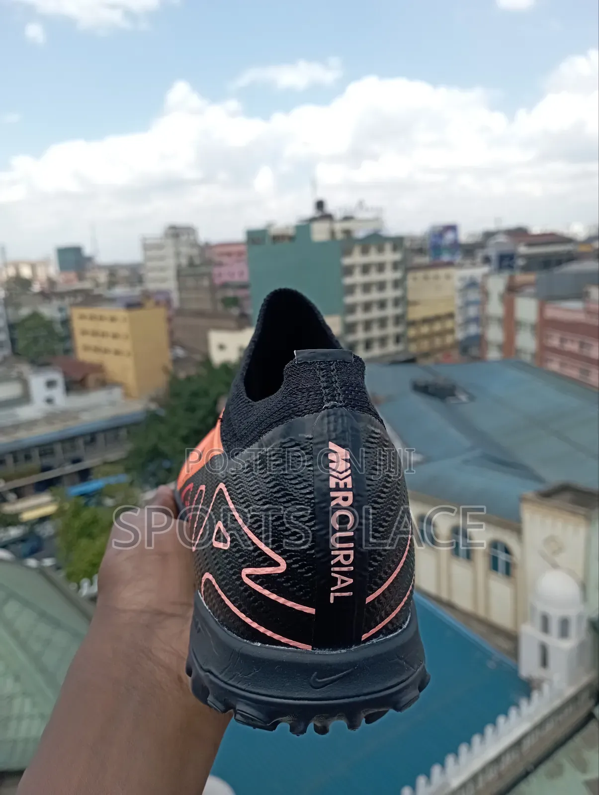 Mercurial Vapor 15 Orange Black Turf Football Shoes