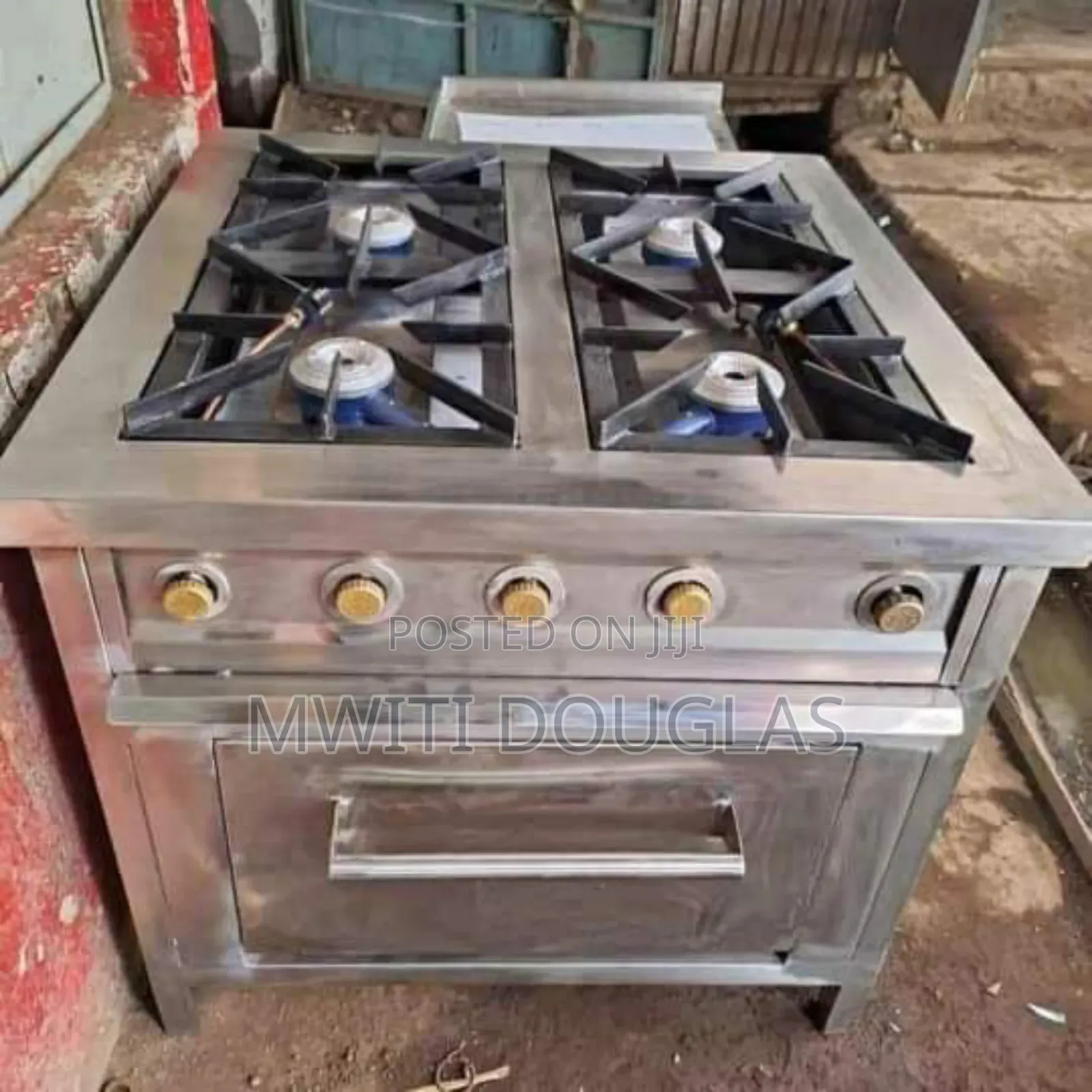 Modernized Stainless Four Burner Gas Cooker
