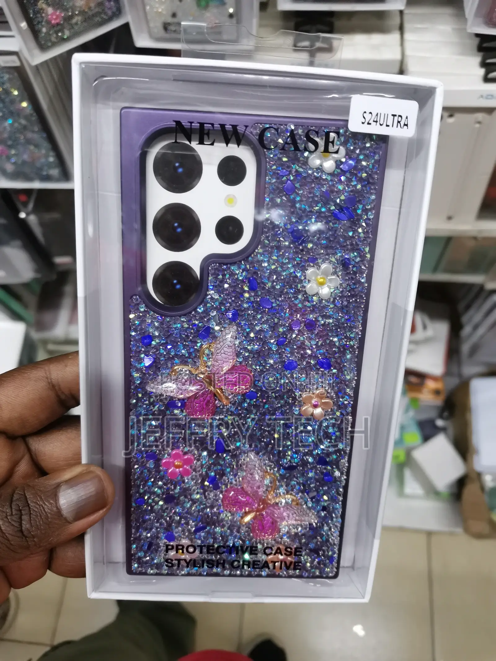 Or Samsung Galaxy S24 Ultra 5G Case, Cute Luxury Sparkle Bli
