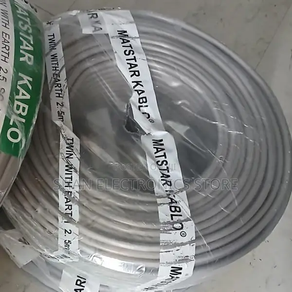 Mat Star New :2.5 Twin Cable+Earth Flat Power Electric Cable