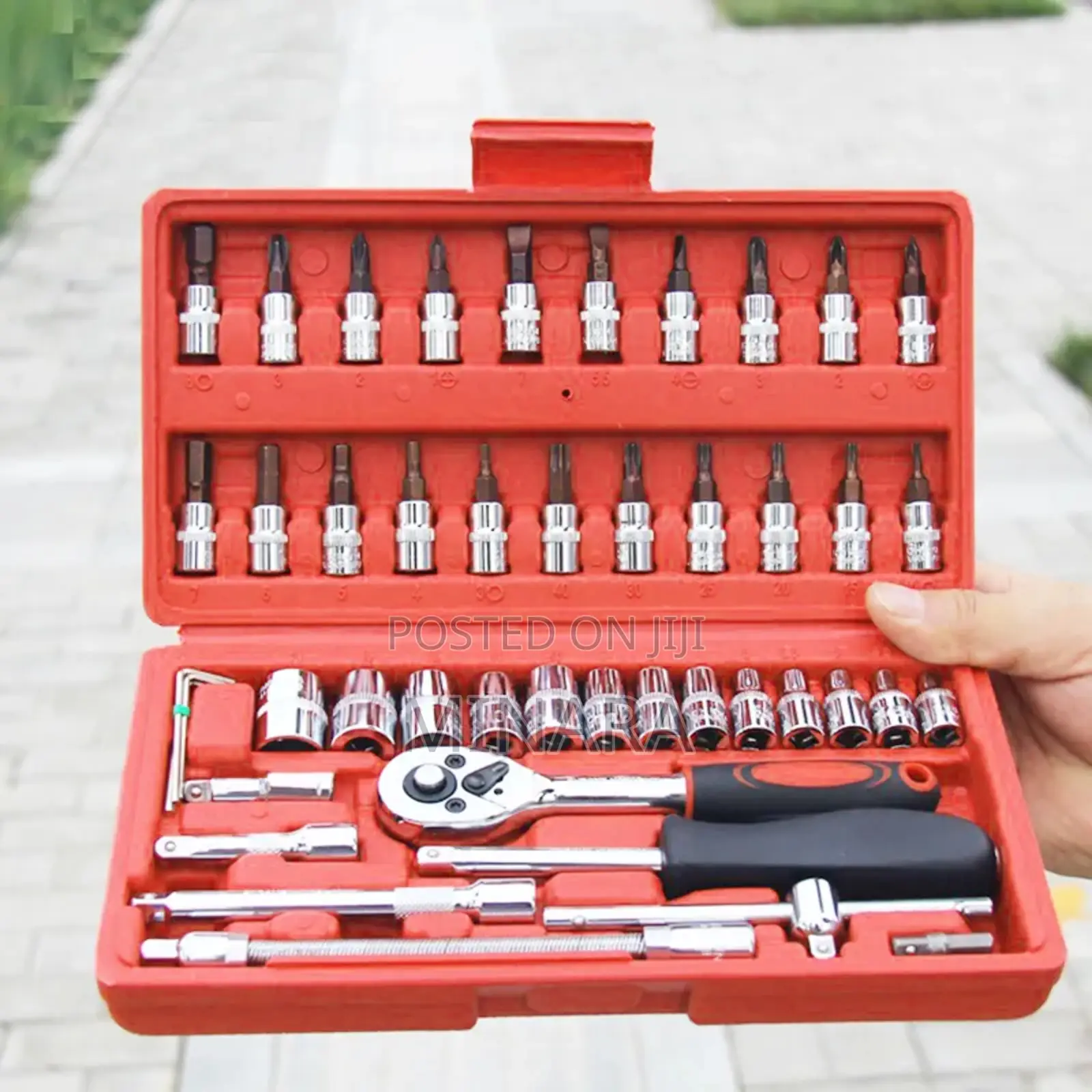 46 PCS Socket Wrench Set, Mechanical Repair Kit
