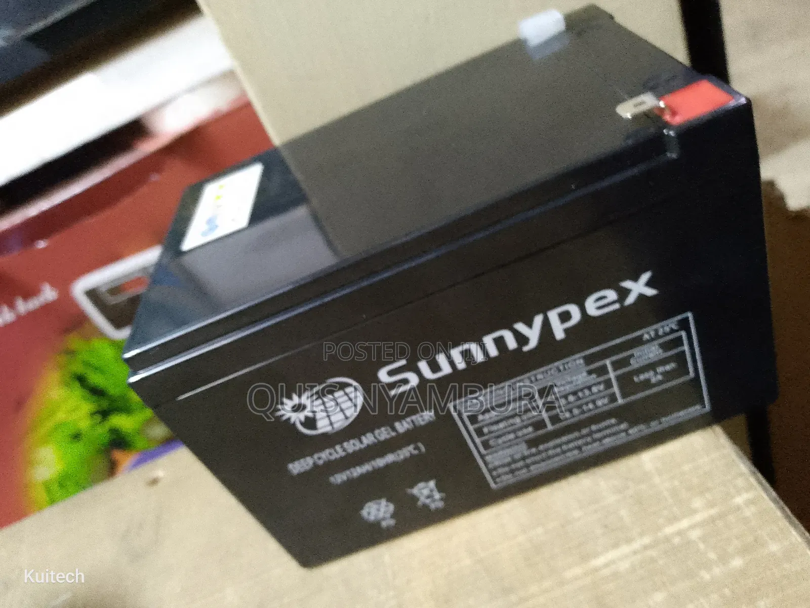 12ah Sunnypex Solar Battery 12v