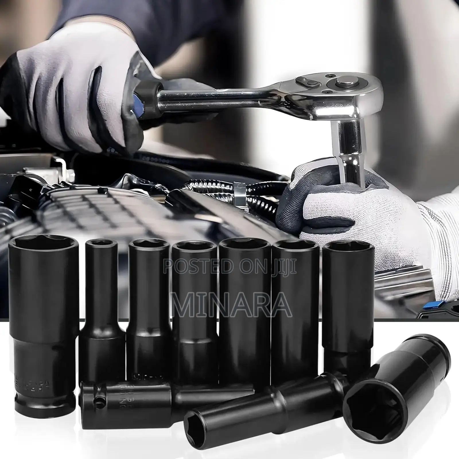 10 Pcs, Deep Impact Socket Sleeves, Auto Repair Set
