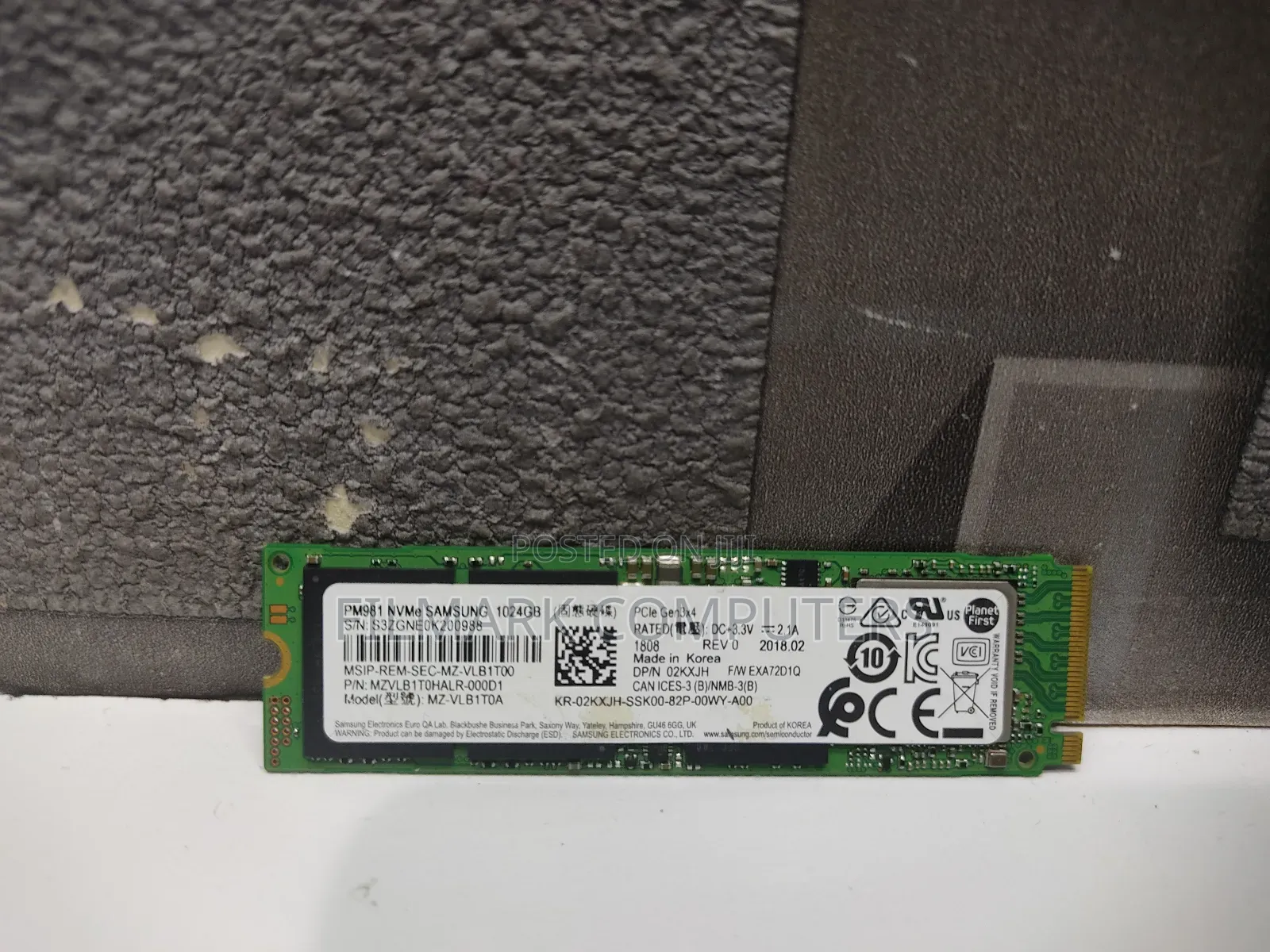 Samsung 1tb Pcie Nvme SSD 1024gb Pm981 Mz-Vlb1t0c