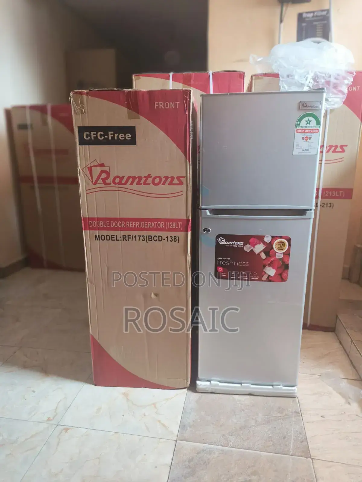 Ramtons Rf/173, 2 Door Direct Cool Fridge, 128 Litres