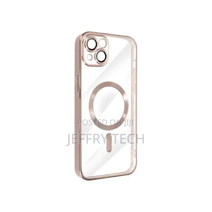 Magsafe Silicone With Camera Protection for iPhone 15 - Pink