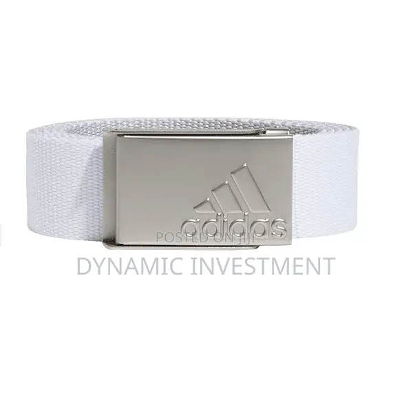 Adidas Golf Reversible Webbing Belt-White