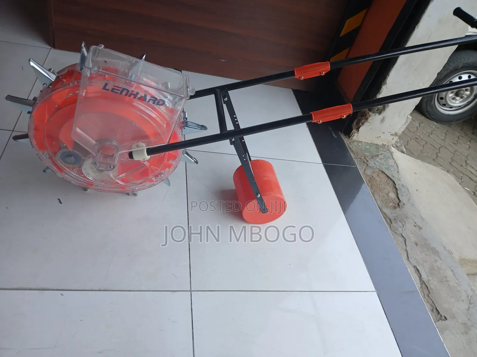 Hand Push Seed Planter .