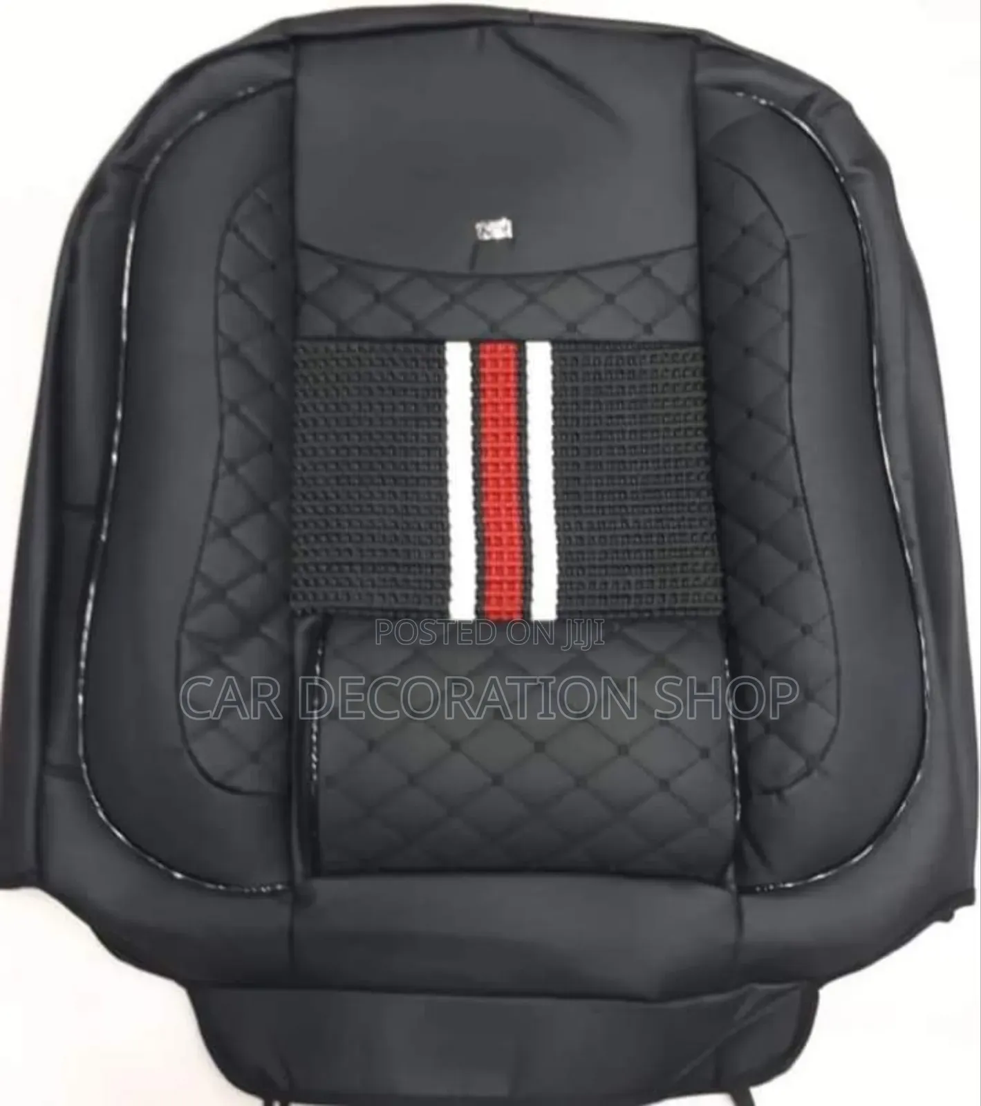 Black Leather Wipeable Seat Top Cloth Cover