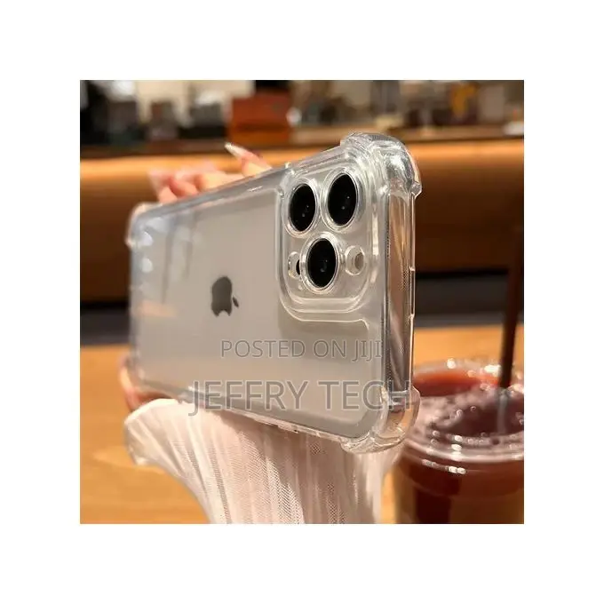 iPhone 15 Pro Max Anti Shock TPU FLEXIBLE Transperent Case