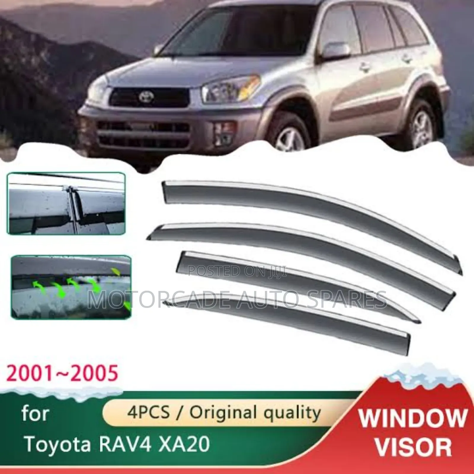 Toyota RAV4 2001-2005 Windbreakers/Window Visors Set