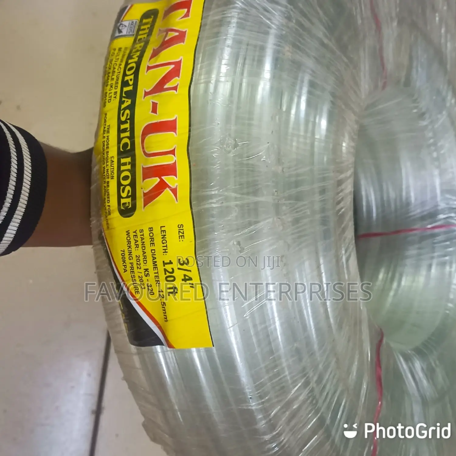 3/4'' Clear PVC Hose Pipe-120ft