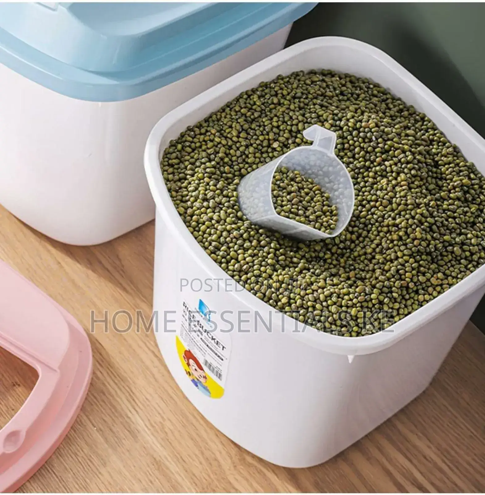 10kgs Rice/Cereal Bucket With Measuring Cup